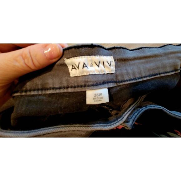 Plus Jeans gray size 26 womens 3x nwt distressed bohemian look grey curvy - Picture 6 of 10